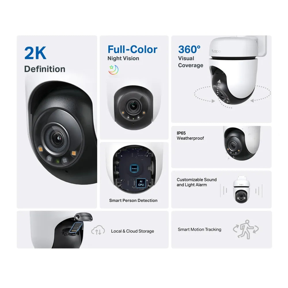 Tapo C510W – كاميرا مراقبة خارجية متحركة 2K