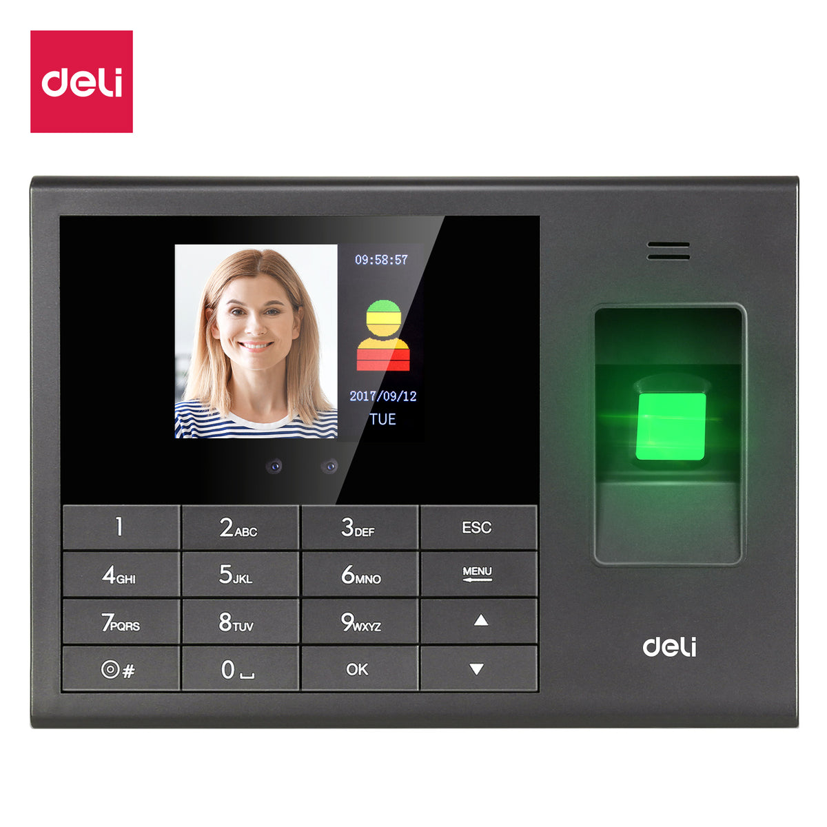 Fingerprint + Face Attendance Machine E3765 - Deli