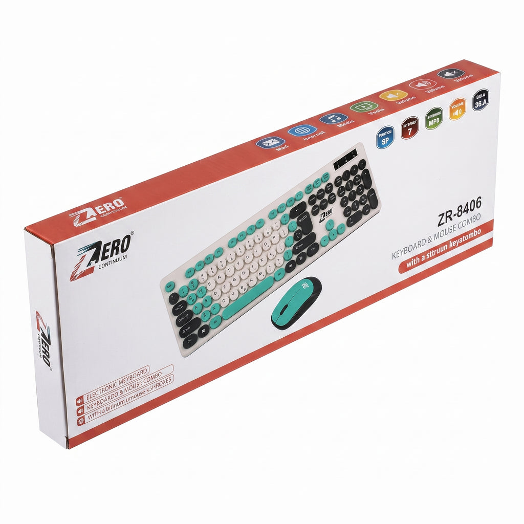 Wireless Keyboard + Mouse ZR8406 - Zero