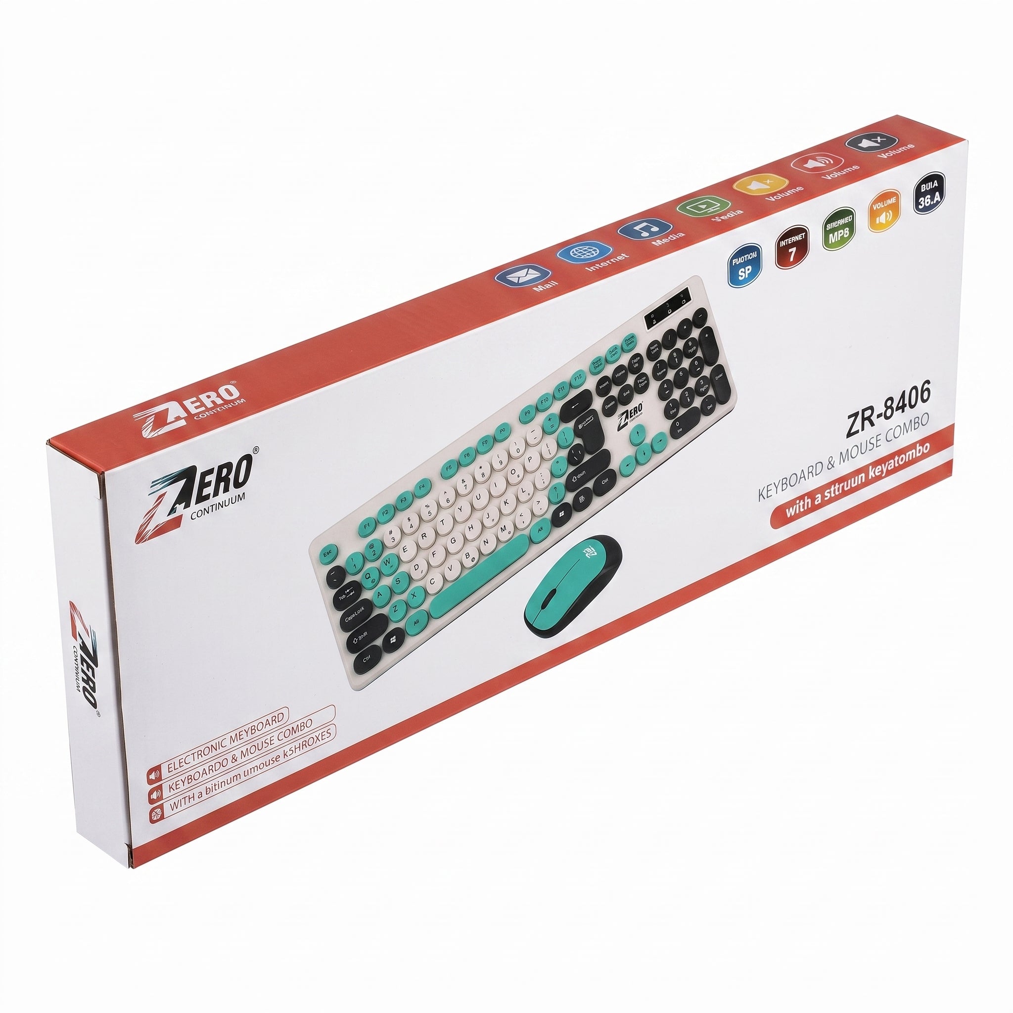 Wireless Keyboard + Mouse ZR8406 - Zero