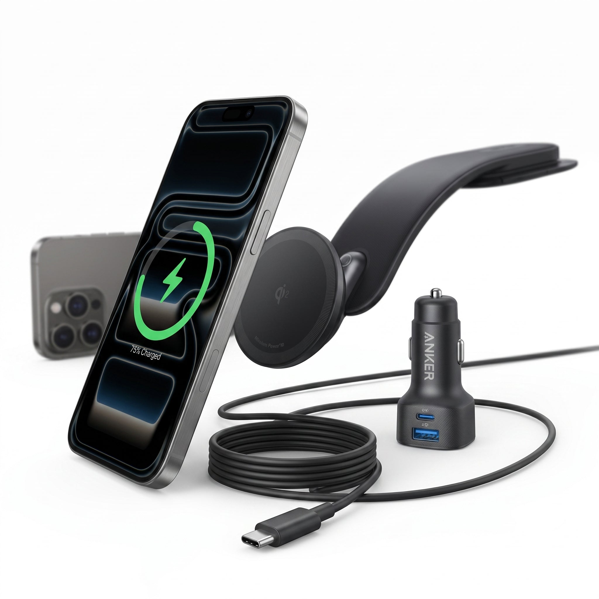 Anker Nano Wireless Car Charger Stand - A2216P11