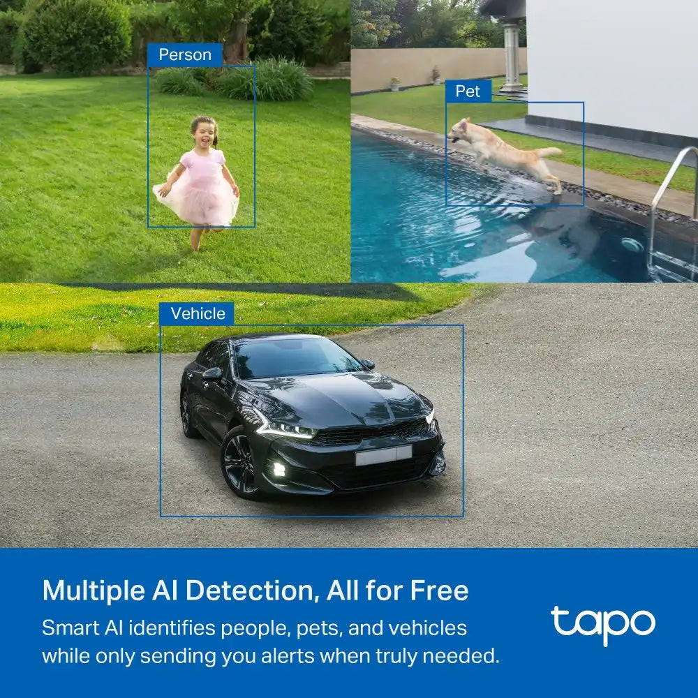 Tapo C425KIT – (طقم كاميرا مراقبة ذكية + لوح طاقة شمسية)