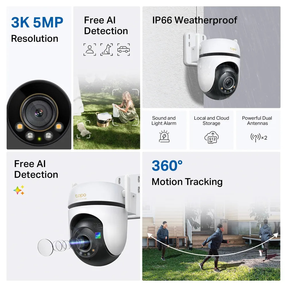 Tapo C530WS – كاميرا مراقبة خارجية متحركة 3K