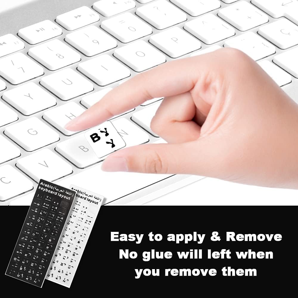 Sticker Keyboard (Black/White) - (Ar - En)