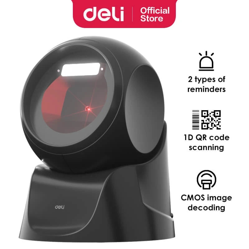 Deli Stand Barcode Scanner S231 CMOS 1D, 2D Wired